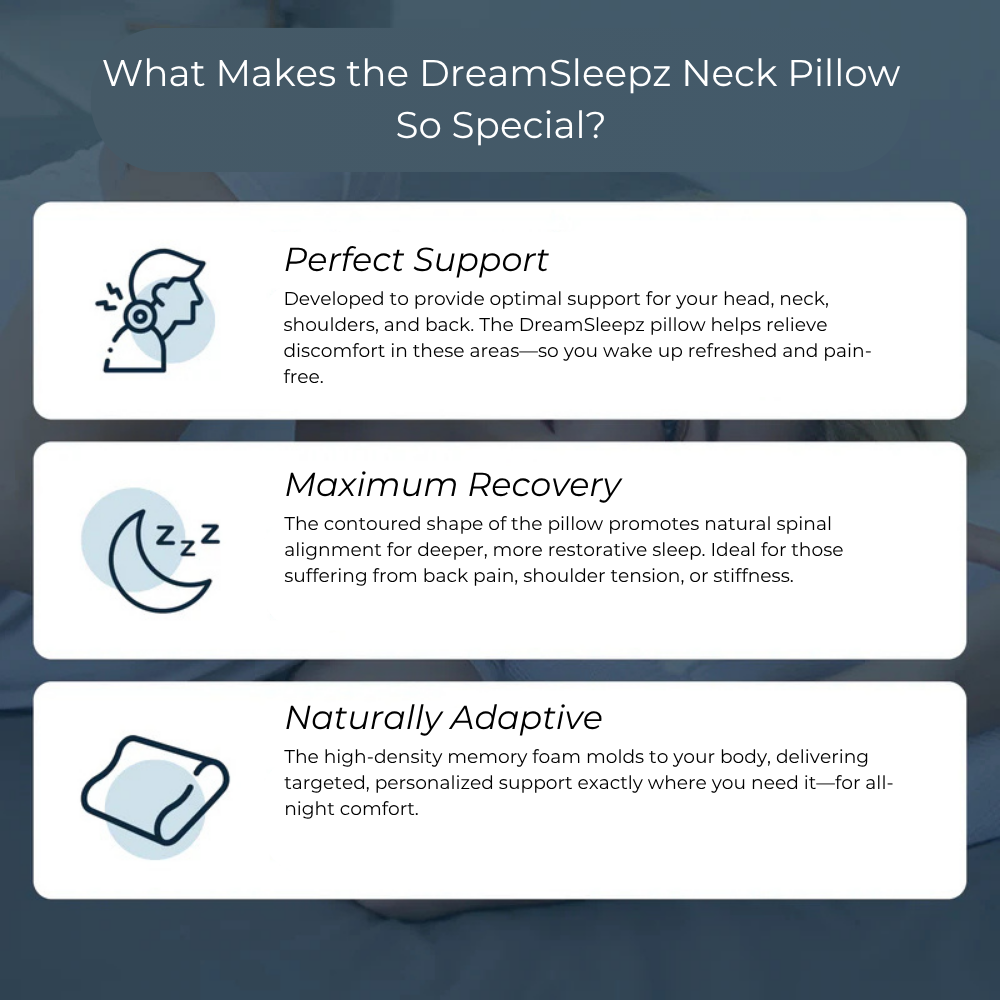The Original DreamSleepz Pillow — Wake Up Pain-Free, Energized & Ready for Your Day