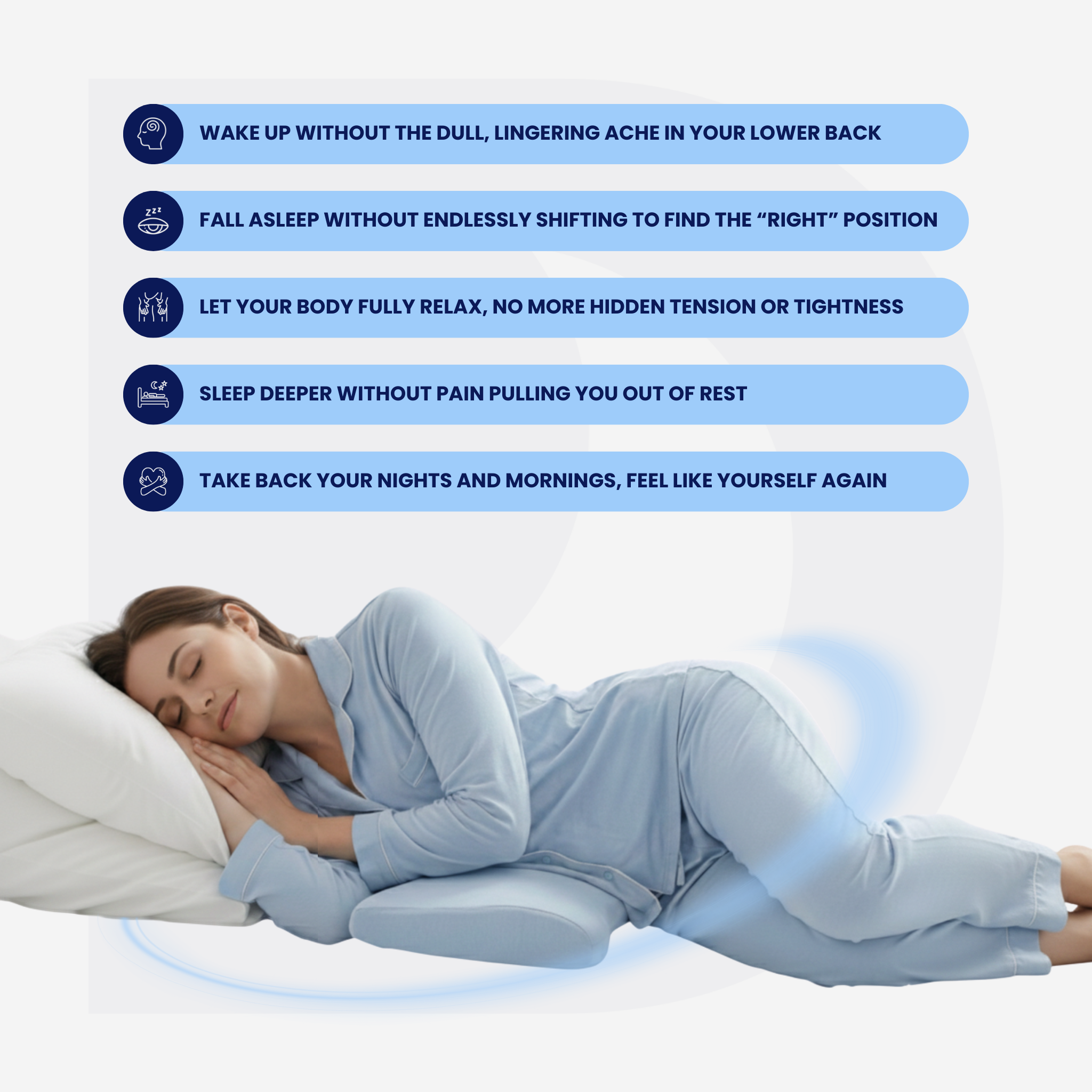 The DreamSleepz Lumbar Relief Pillow – End Back Pain & Overnight Tension