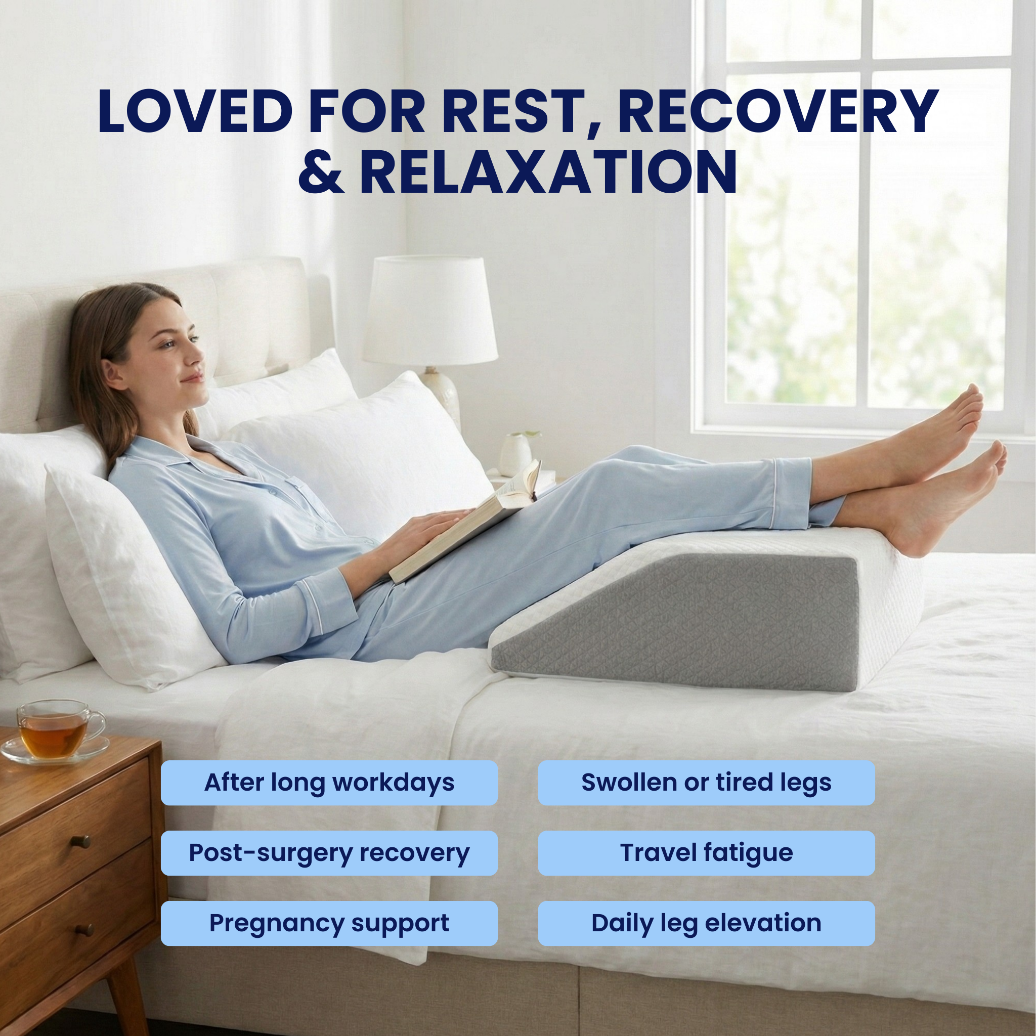 The DreamSleepz Elevation Wedge – Instant Relief for Heavy, Swollen Legs